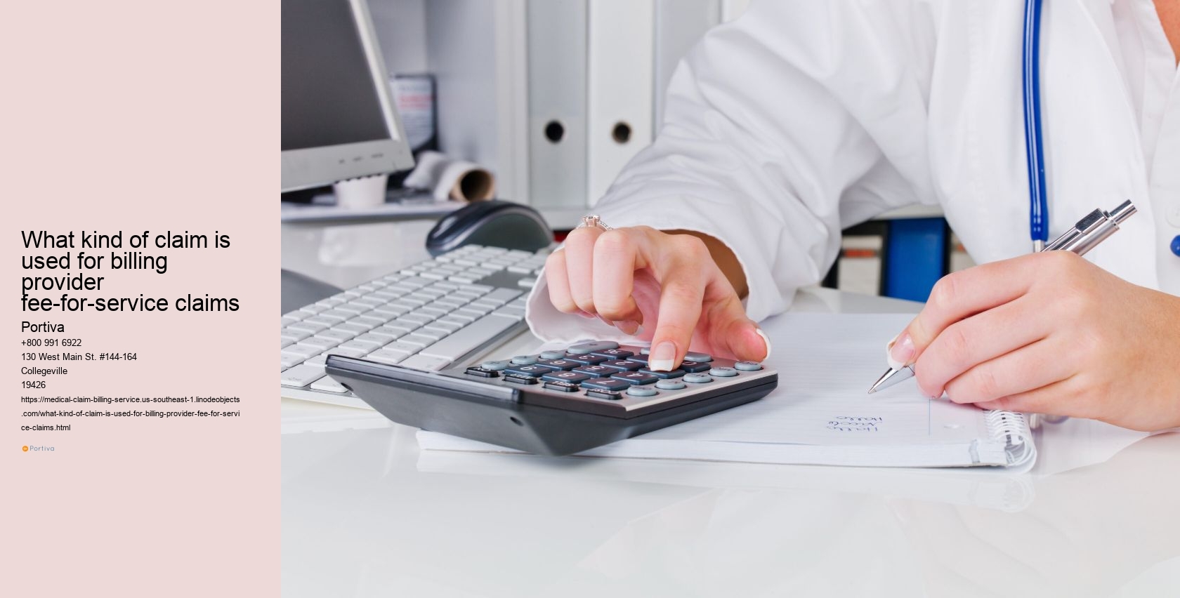what kind of claim is used for billing provider fee-for-service claims